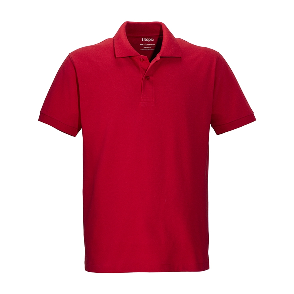Immagine Polo unisex in cotone e poliestere rigenerati da 200 g/m2