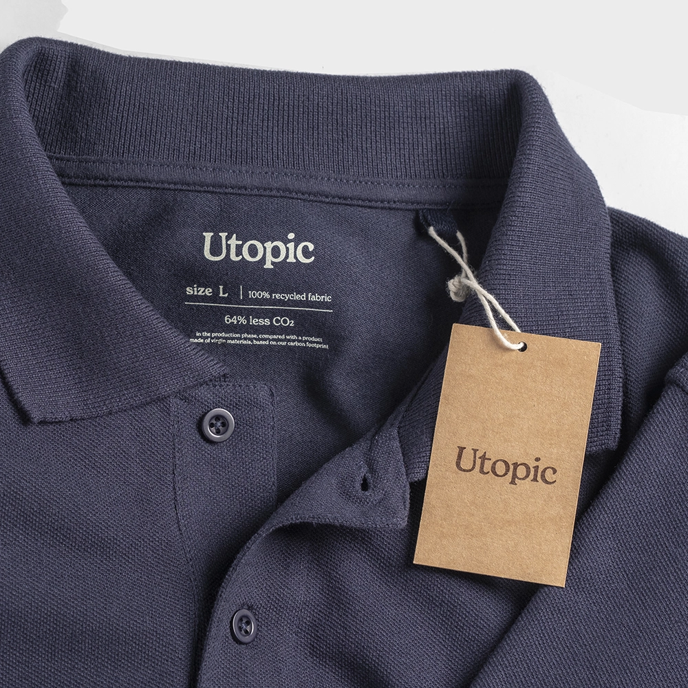 Immagine Polo unisex in cotone e poliestere rigenerati da 200 g/m2