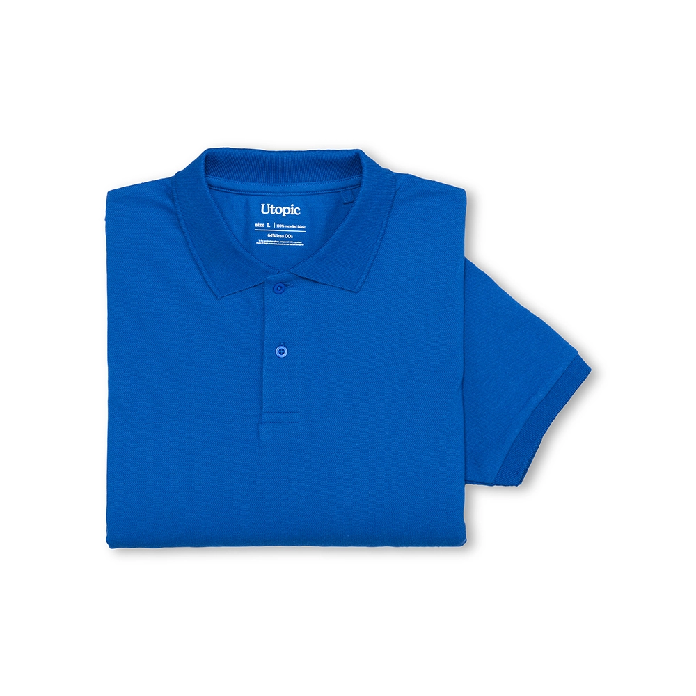 Immagine Polo unisex in cotone e poliestere rigenerati da 200 g/m2