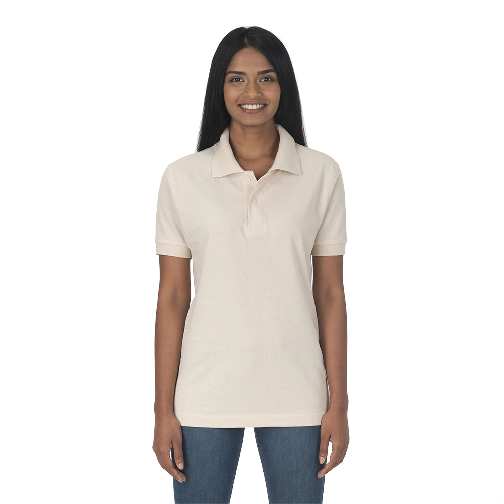 Immagine Polo unisex in cotone e poliestere rigenerati da 200 g/m2