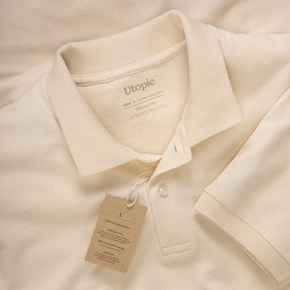 Immagine Polo unisex in cotone e poliestere rigenerati da 200 g/m2