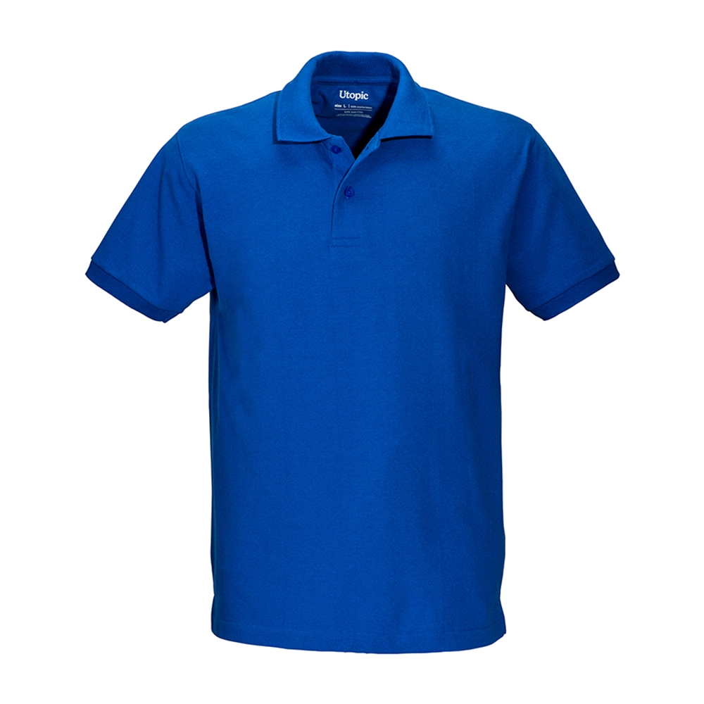 Immagine Polo unisex in cotone e poliestere rigenerati da 200 g/m2