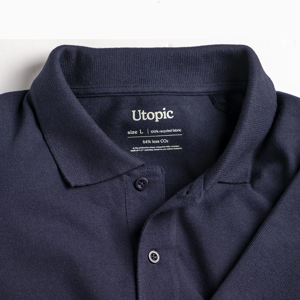 Immagine Polo unisex in cotone e poliestere rigenerati da 200 g/m2