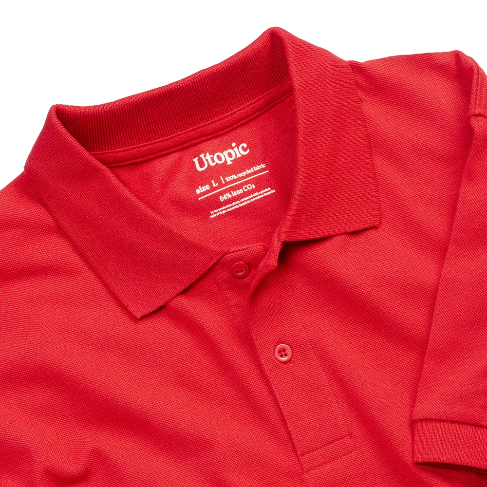 Immagine Polo unisex in cotone e poliestere rigenerati da 200 g/m2