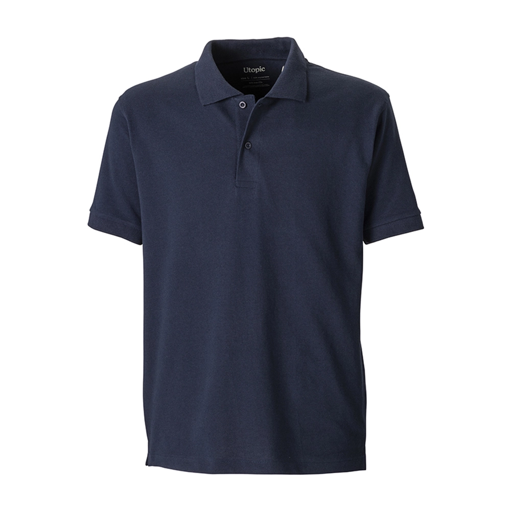 Immagine Polo unisex in cotone e poliestere rigenerati da 200 g/m2