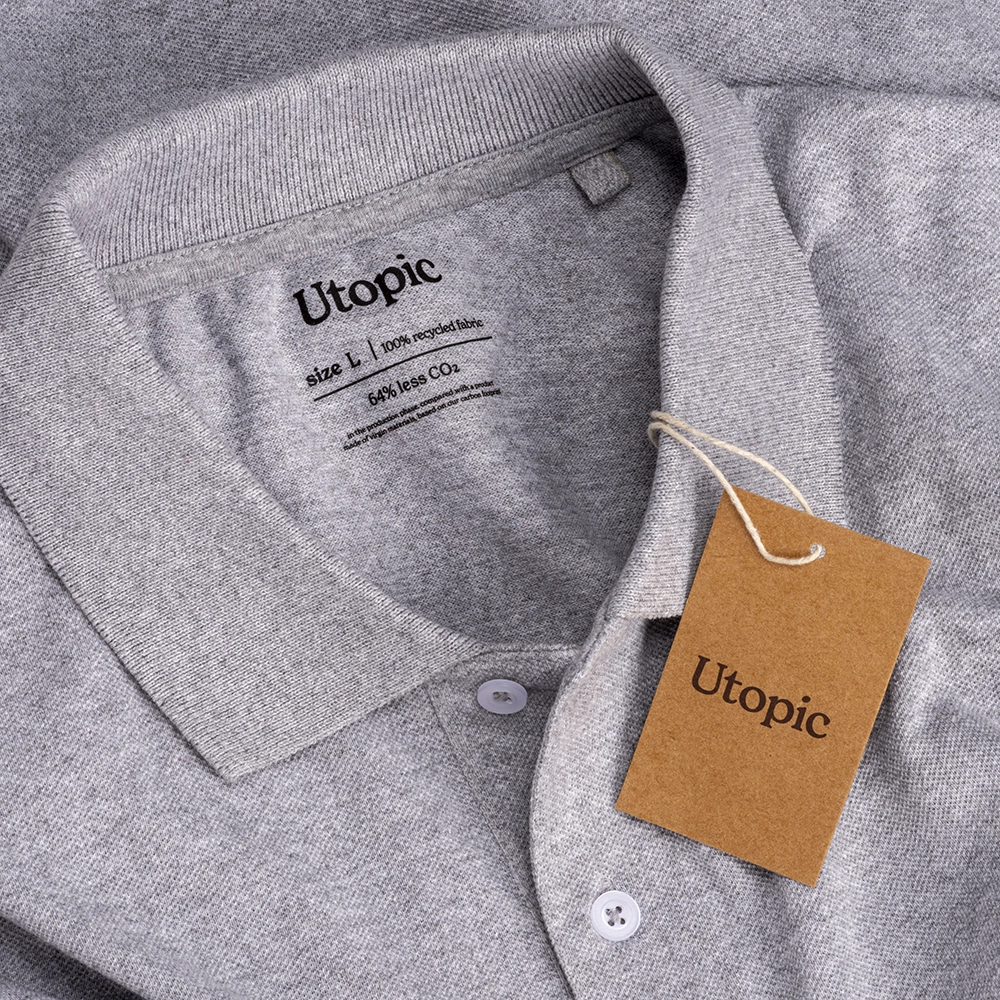 Immagine Polo unisex in cotone e poliestere rigenerati da 200 g/m2