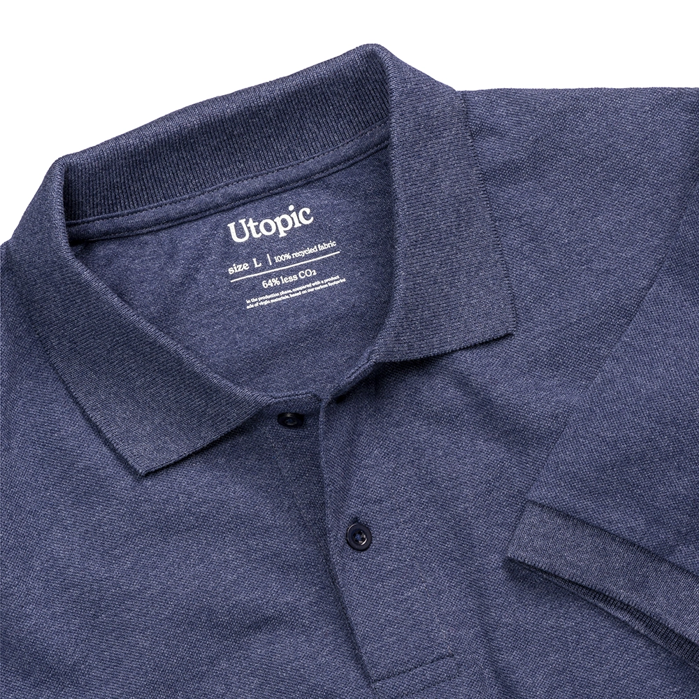 Immagine Polo unisex in cotone e poliestere rigenerati da 200 g/m2