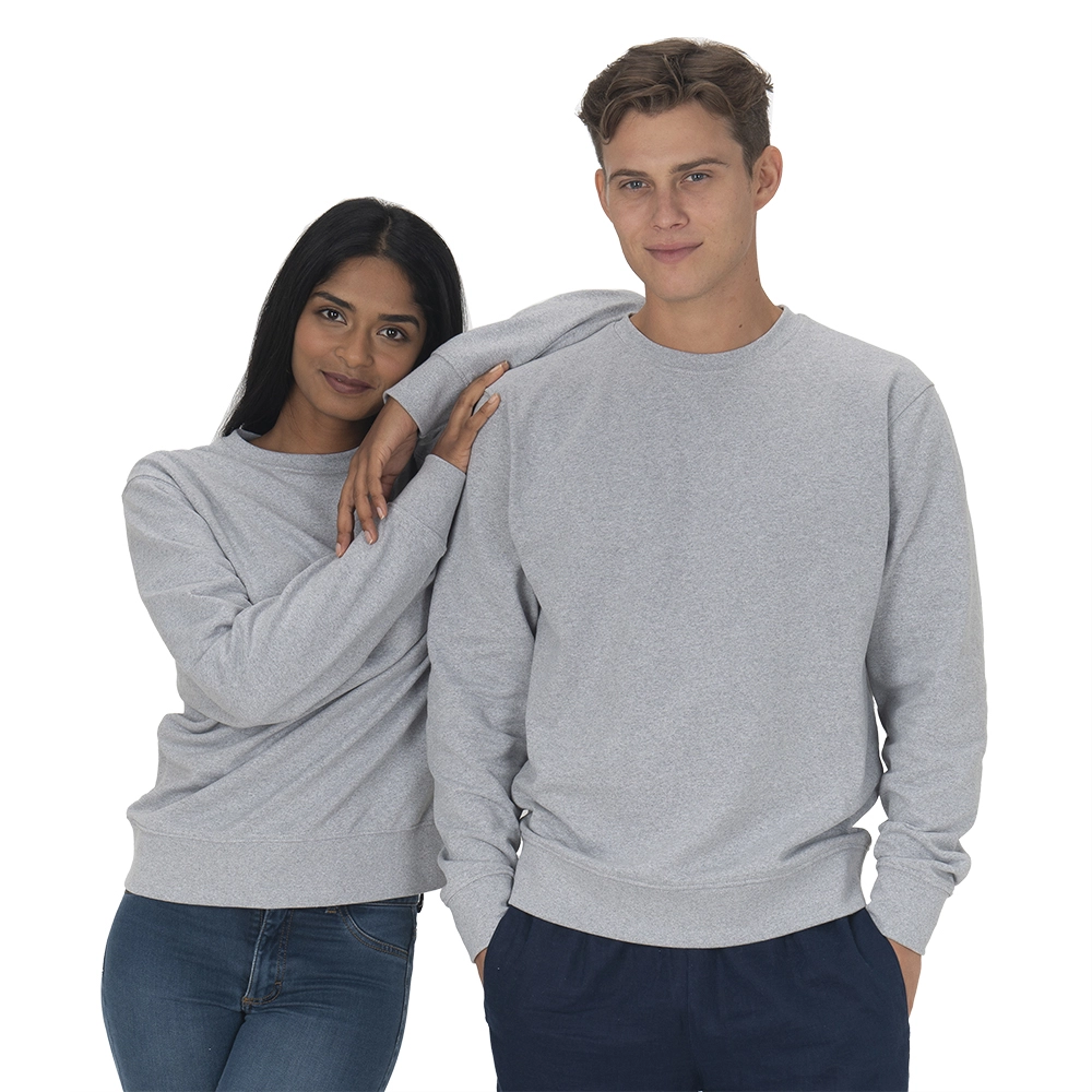 Immagine Felpa girocollo unisex in cotone e poliestere rigenerati da 280 g/m2