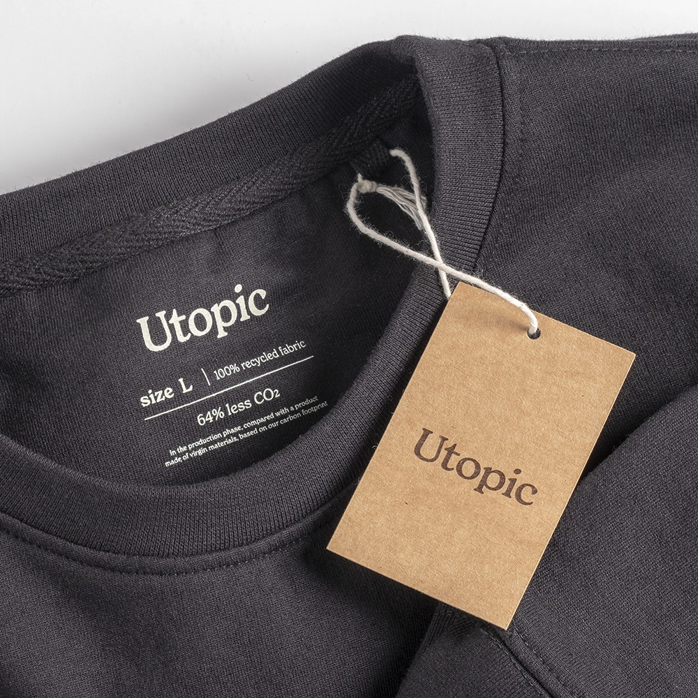 Immagine Felpa girocollo unisex in cotone e poliestere rigenerati da 280 g/m2