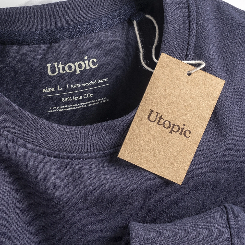 Immagine Felpa girocollo unisex in cotone e poliestere rigenerati da 280 g/m2