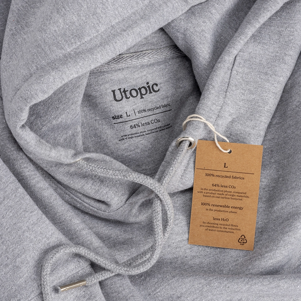 Immagine Felpa con cappuccio unisex in cotone e poliestere rigenerati da 280 g/m2