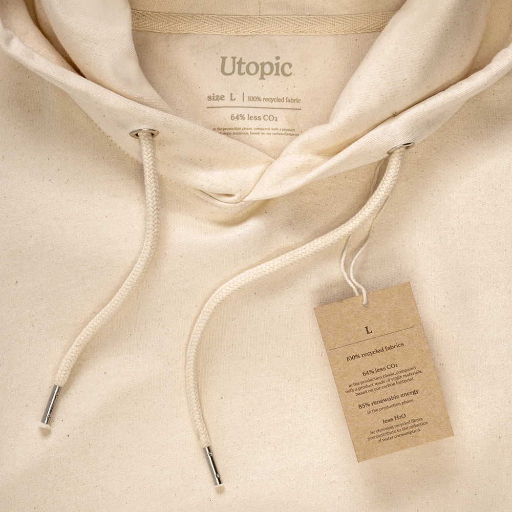 Immagine Felpa con cappuccio unisex in cotone e poliestere rigenerati da 280 g/m2