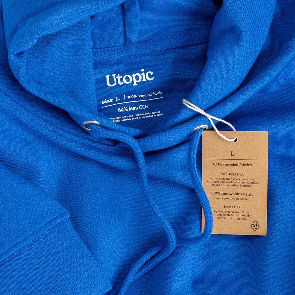 Immagine Felpa con cappuccio unisex in cotone e poliestere rigenerati da 280 g/m2