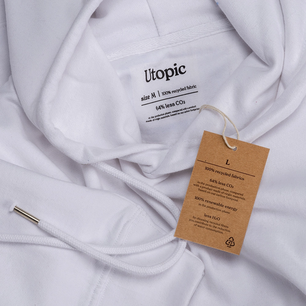 Immagine Felpa con cappuccio unisex in cotone e poliestere rigenerati da 280 g/m2