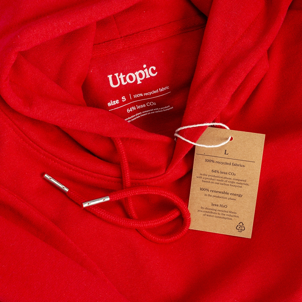 Immagine Felpa con cappuccio unisex in cotone e poliestere rigenerati da 280 g/m2