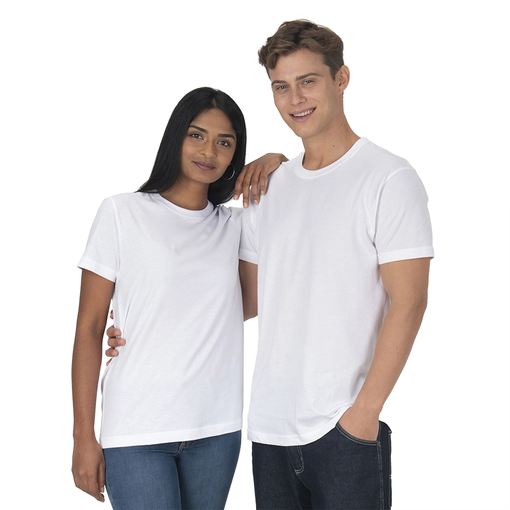 Immagine T-shirt unisex bianca in cotone biologico da 145 g/m2
