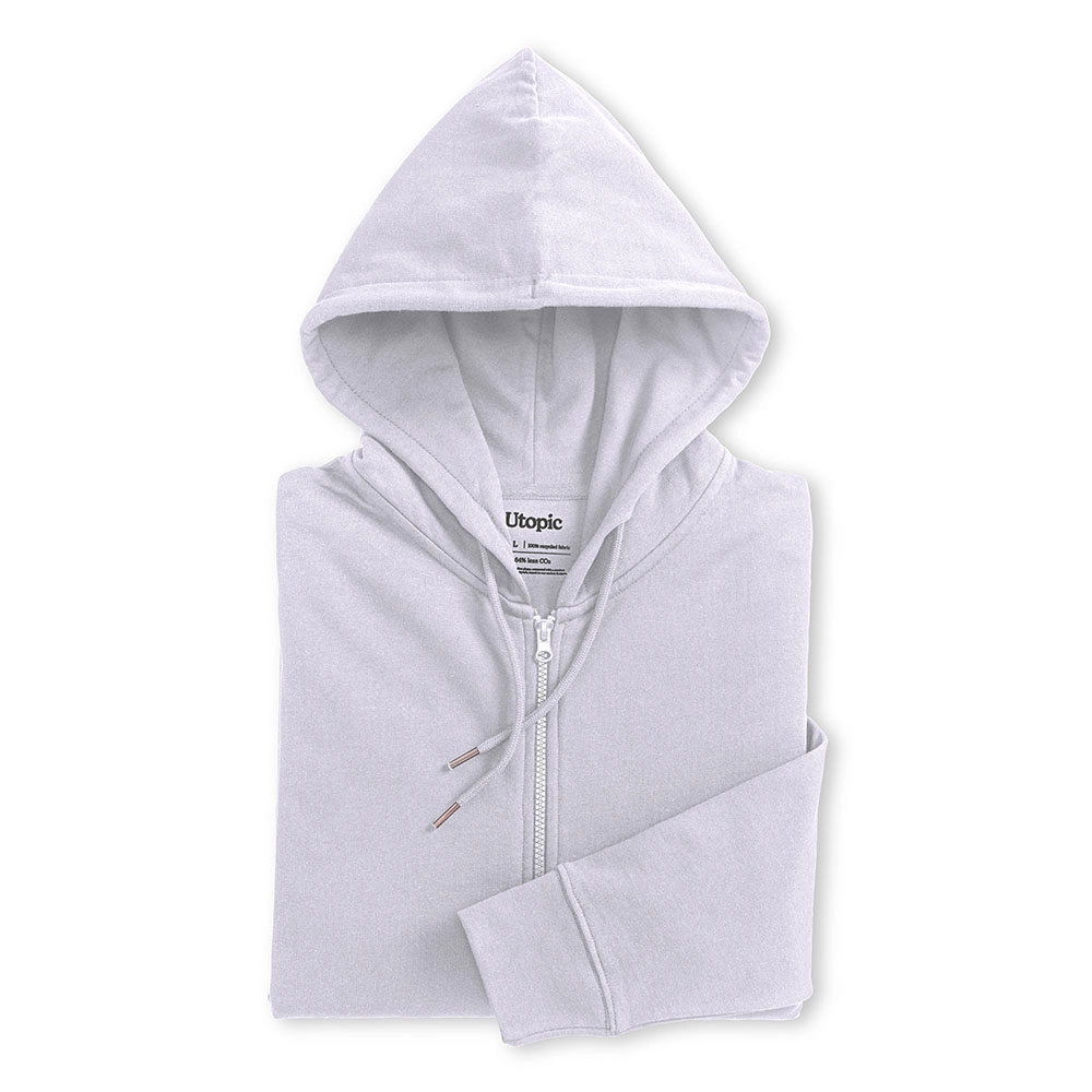Immagine Felpa con cappuccio e zip unisex in cotone e poliestere rigenerati da 280 g/m2