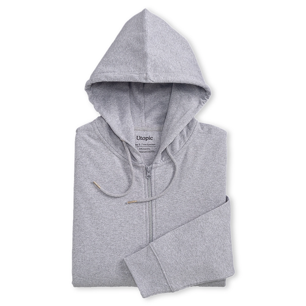 Immagine Felpa con cappuccio e zip unisex in cotone e poliestere rigenerati da 280 g/m2