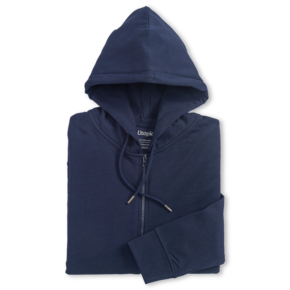 Immagine Felpa con cappuccio e zip unisex in cotone e poliestere rigenerati da 280 g/m2