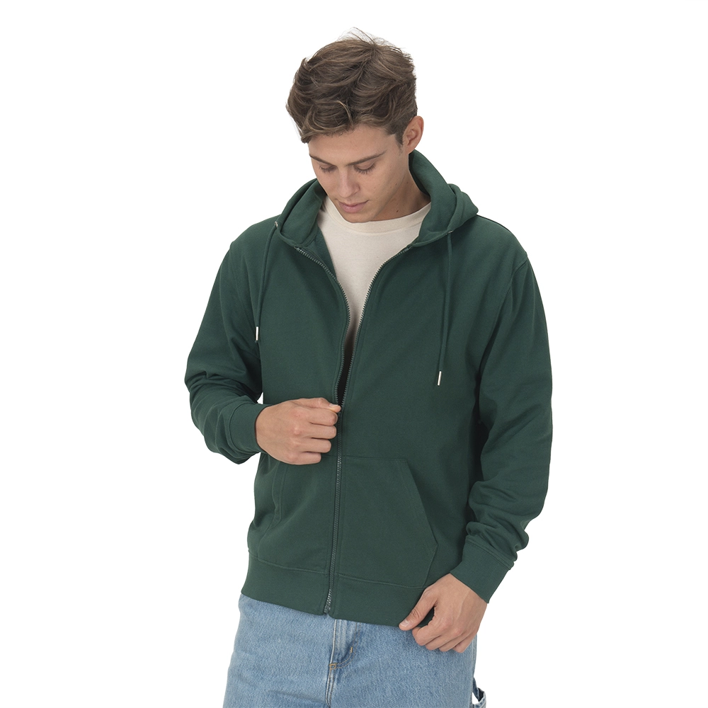 Immagine Felpa con cappuccio e zip unisex in cotone e poliestere rigenerati da 280 g/m2