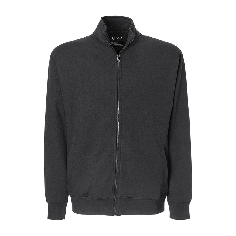 Immagine Felpa con zip unisex in cotone e poliestere rigenerati da 280 g/m2