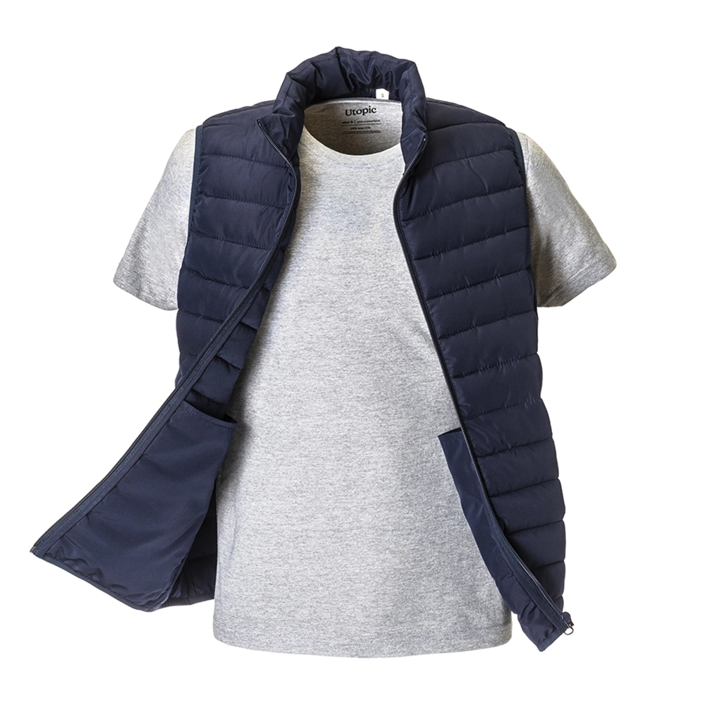 Immagine Smanicato trapuntato unisex in poliestere rigenerato (esterno) da 75 g/m2