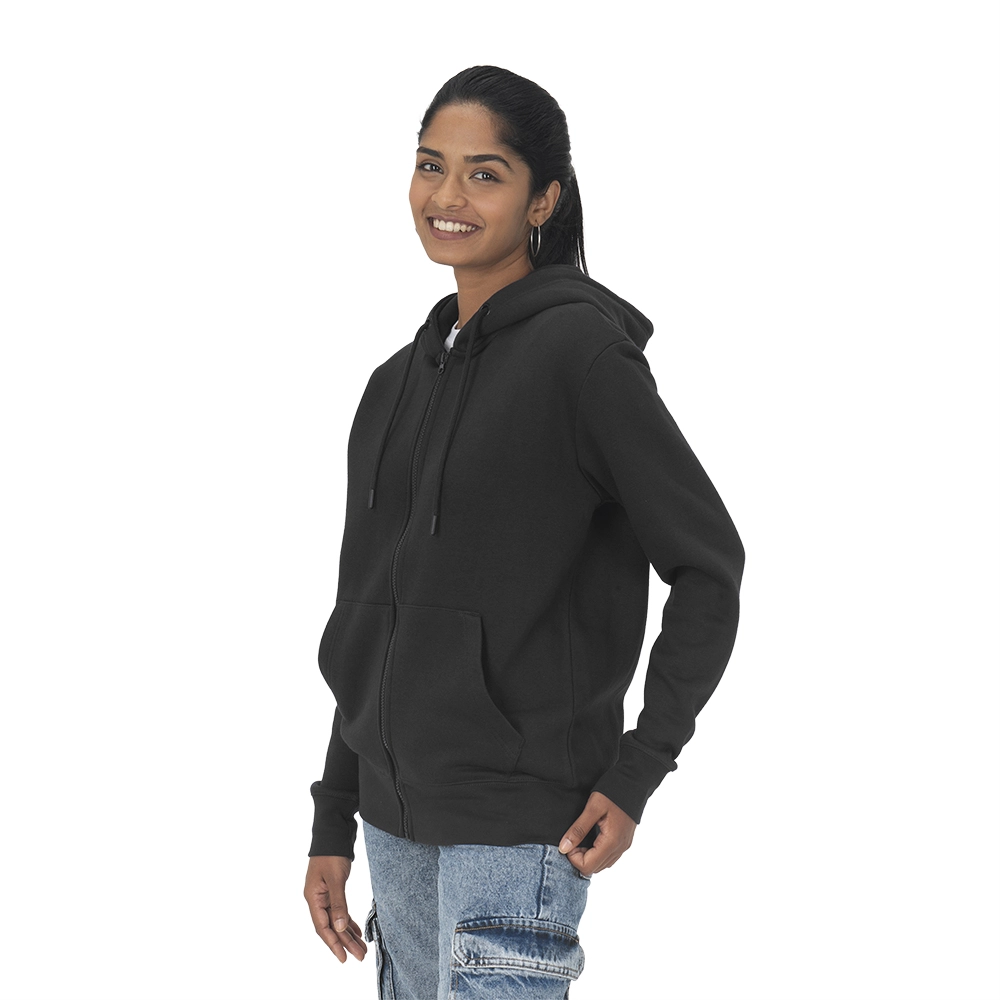 Immagine Felpa con cappuccio e zip unisex in cotone biologico e poliestere riciclato da 280 g/m2