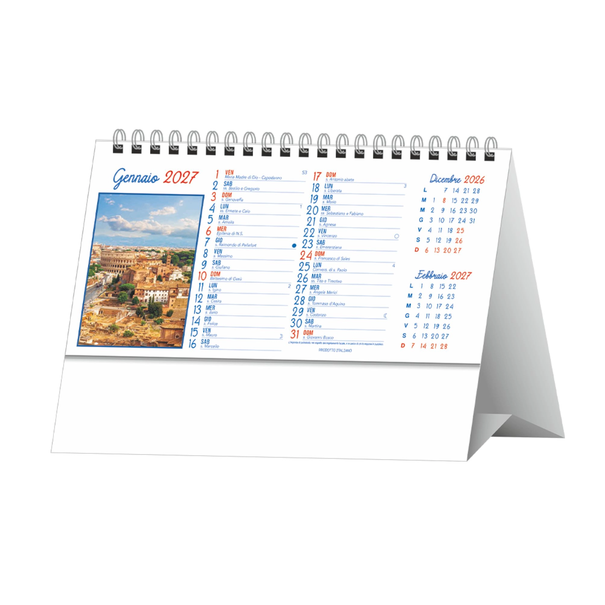 Immagine H053 ROMA - Calendario Illustrato da Tavolo