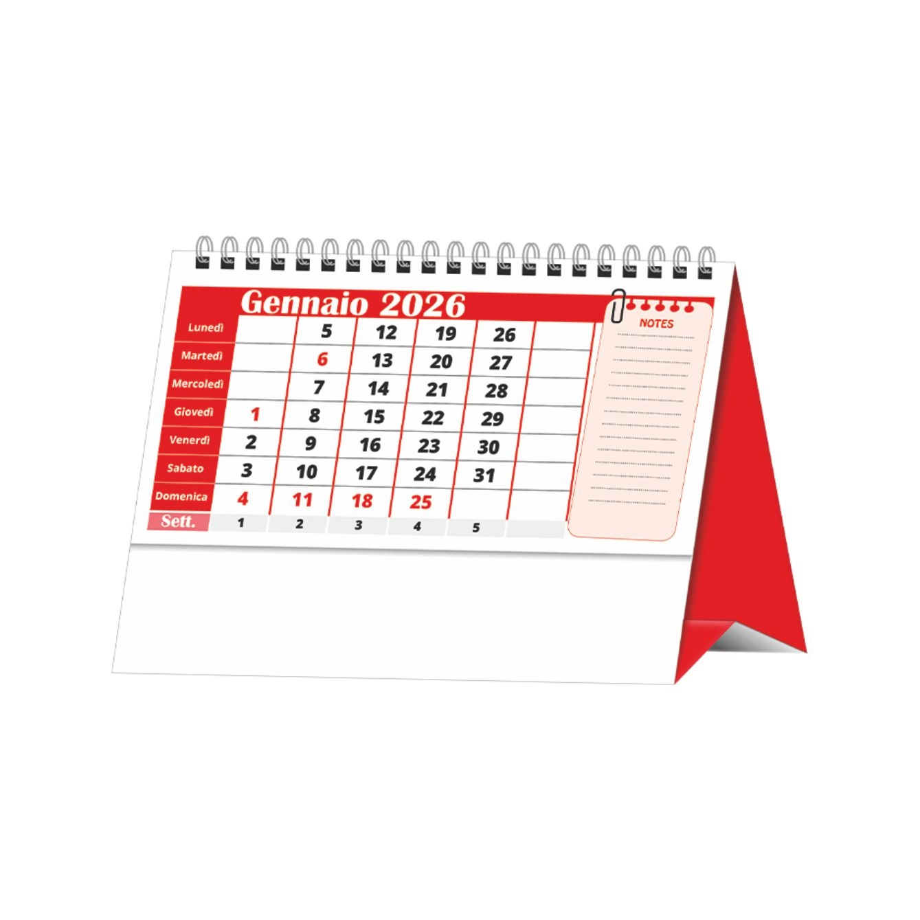 Immagine H040 New Color Desk - Calendario Da Tavolo
