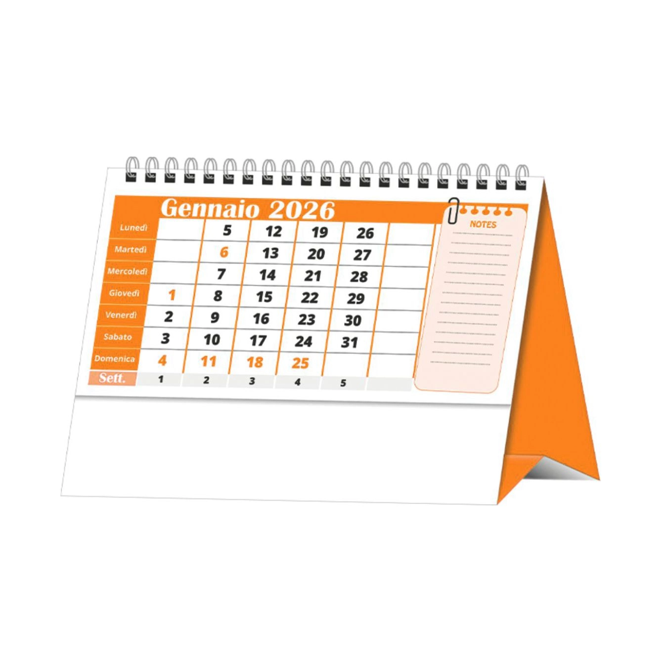 Immagine H040 New Color Desk - Calendario Da Tavolo