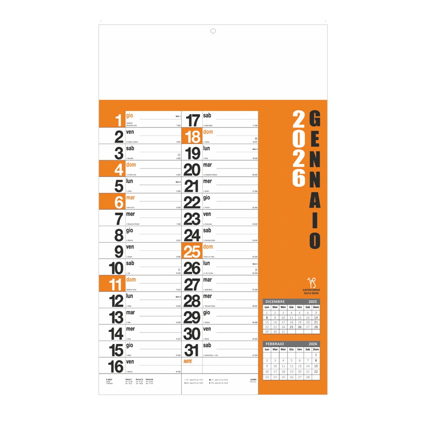 Immagine B096 - Norvegese Calendario Trimestrale 12 fogli
