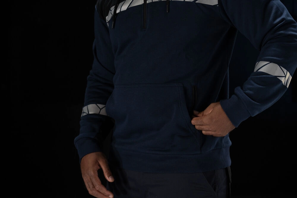 Immagine 7104 HI-VIS FELPA CAPPUCCIO HALF-ZIP EN 17353