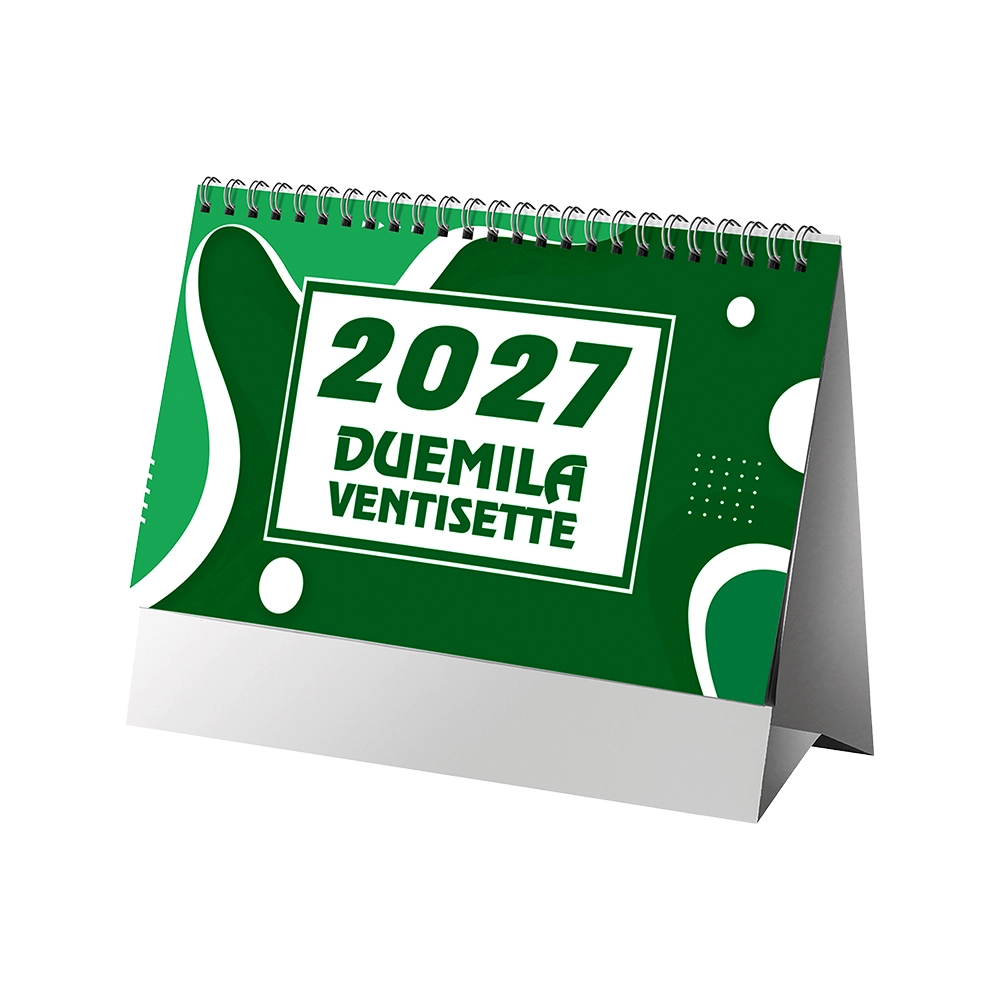 Immagine Calendario 2027 da tavolo mensile bicolore, 13 fogli su carta patinata opaca