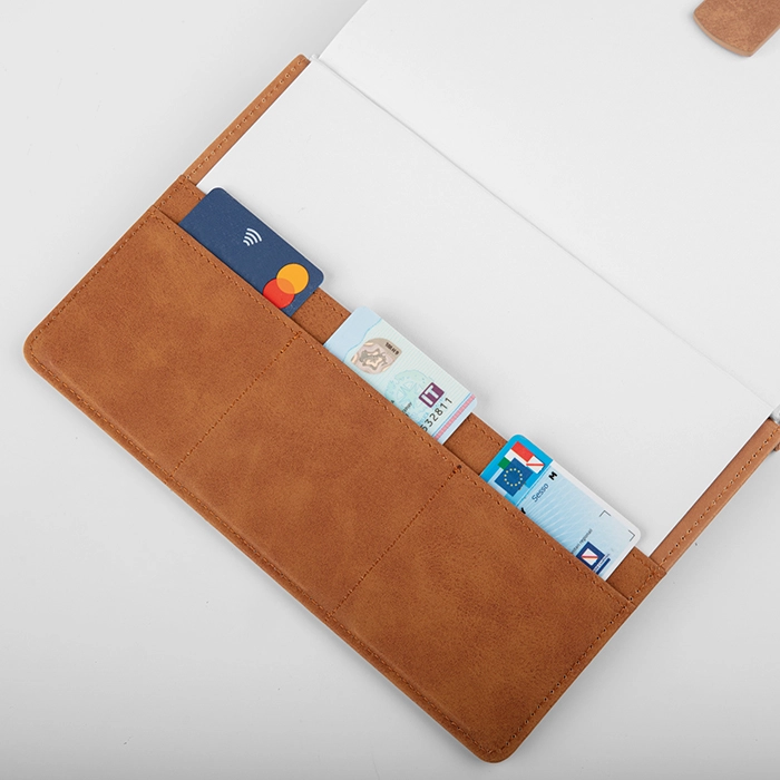 Immagine Agenda portafoglio giornaliera in ecopelle giornaliera 16,5 x 22 cm