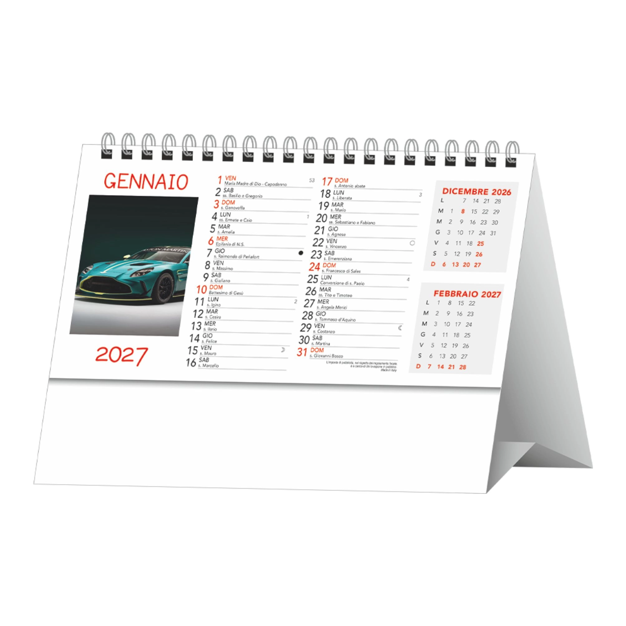 Immagine H014 - CALENDARIO DA TAVOLO AUTO SPORTIVE