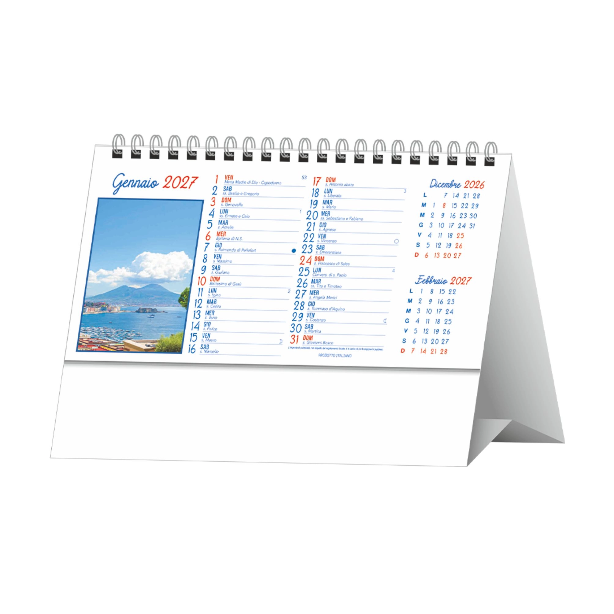 Immagine H013 CALENDARIO DA TAVOLO NAPOLI ANTICA
