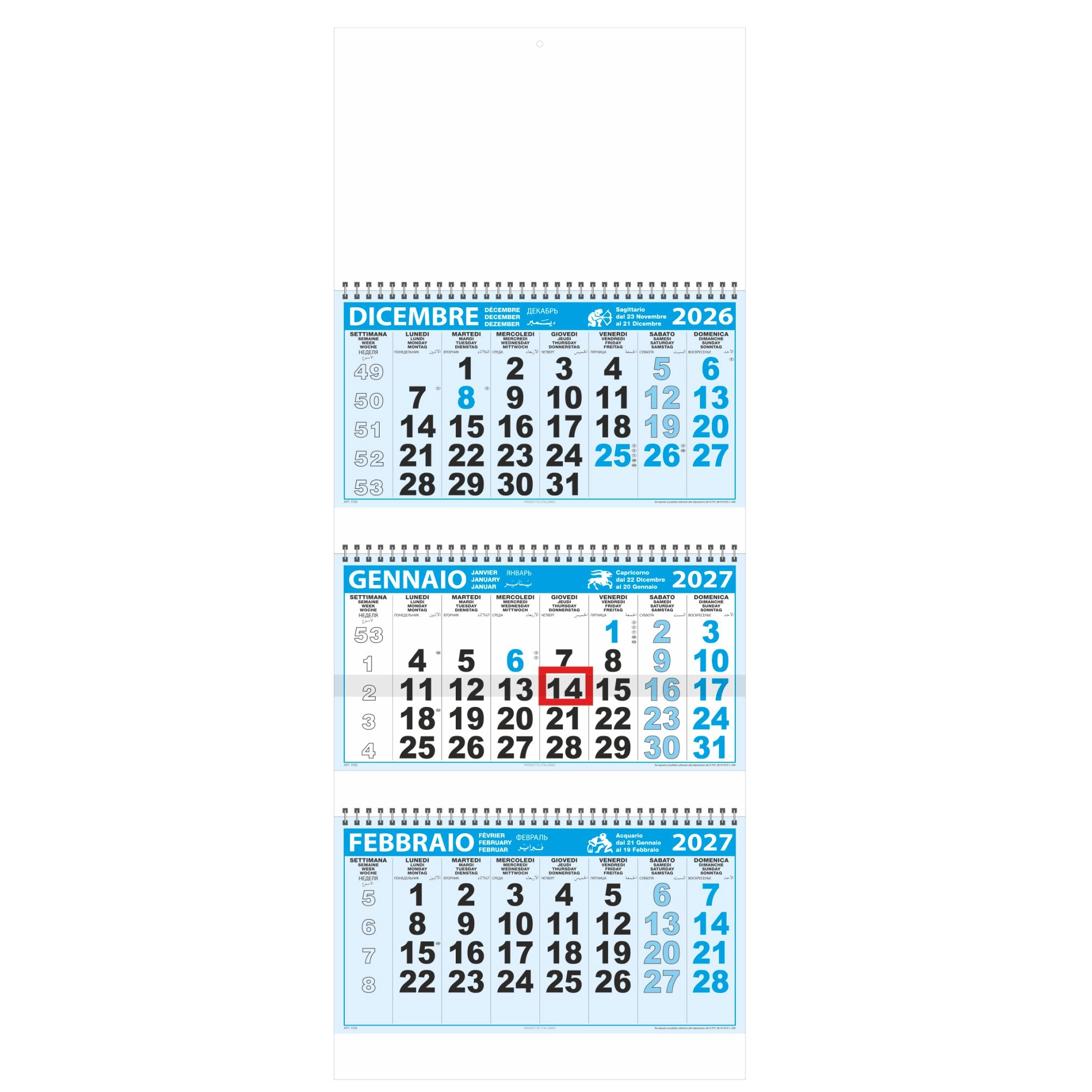 Immagine F002 - CALENDARIO TRITTICO 