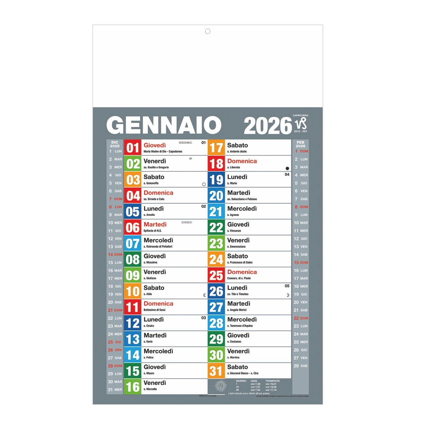 Immagine B100 - Calendario Olandese Economic Multicolor