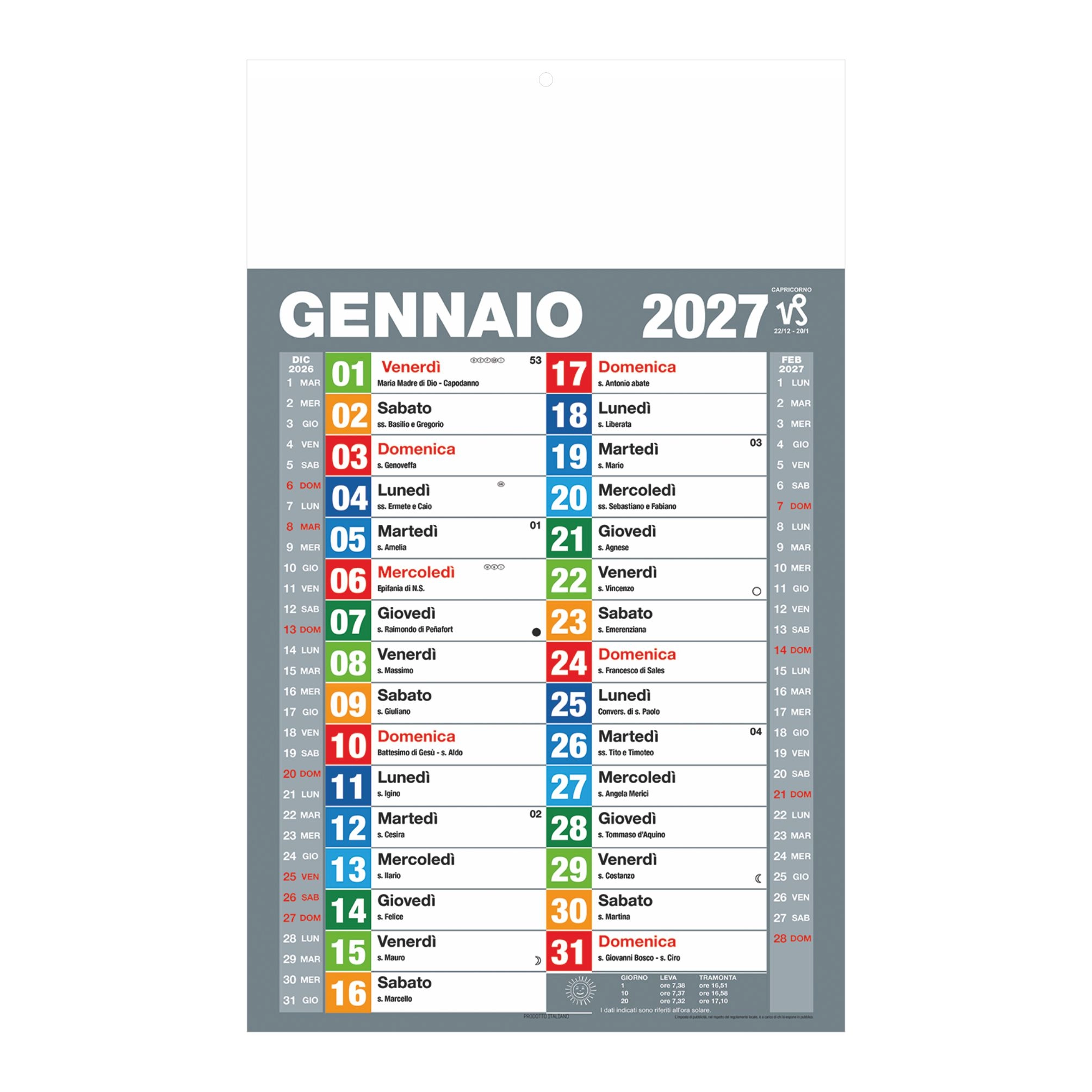 Immagine B100 - Calendario Olandese Economic Multicolor