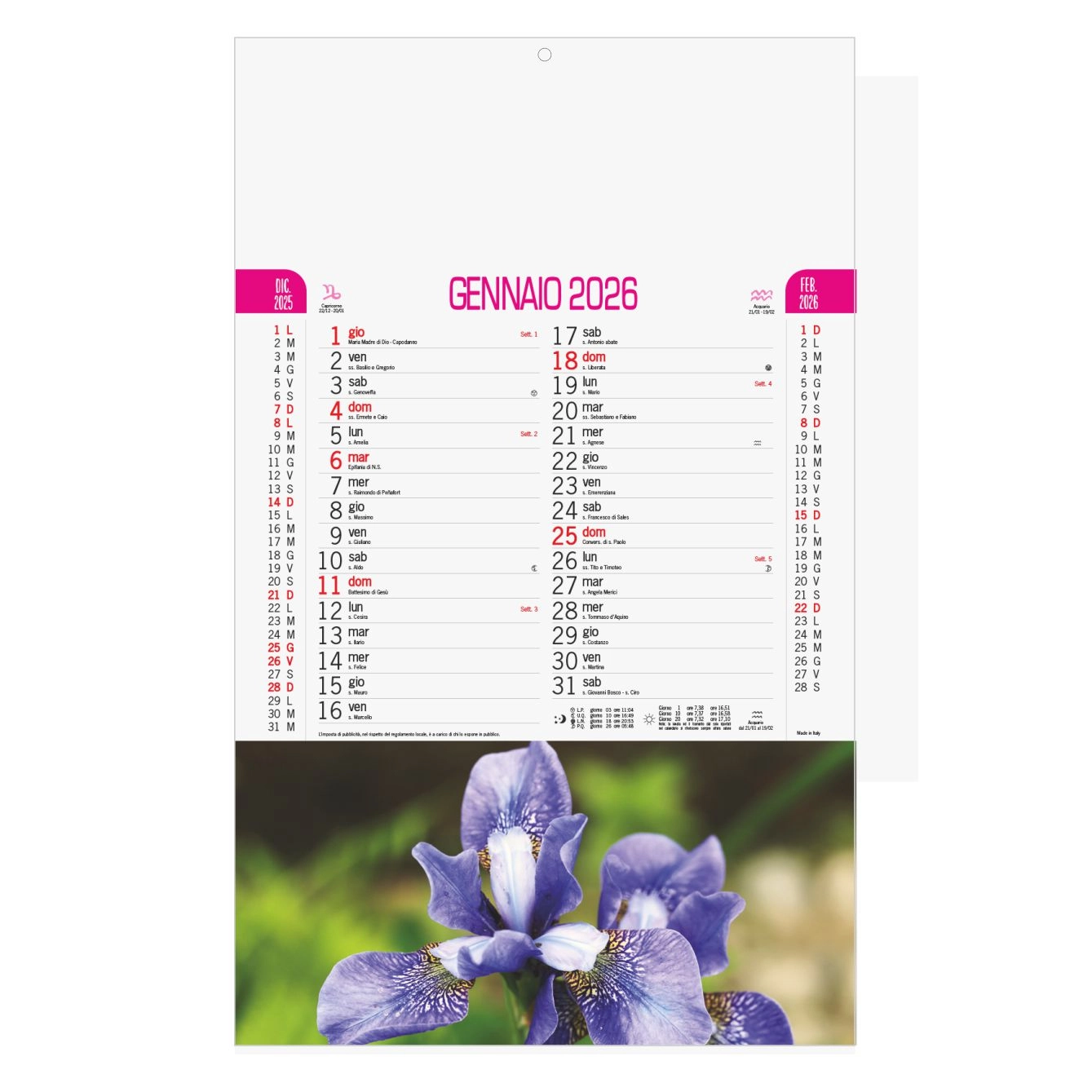 Immagine B085 - Calendario Fiori 