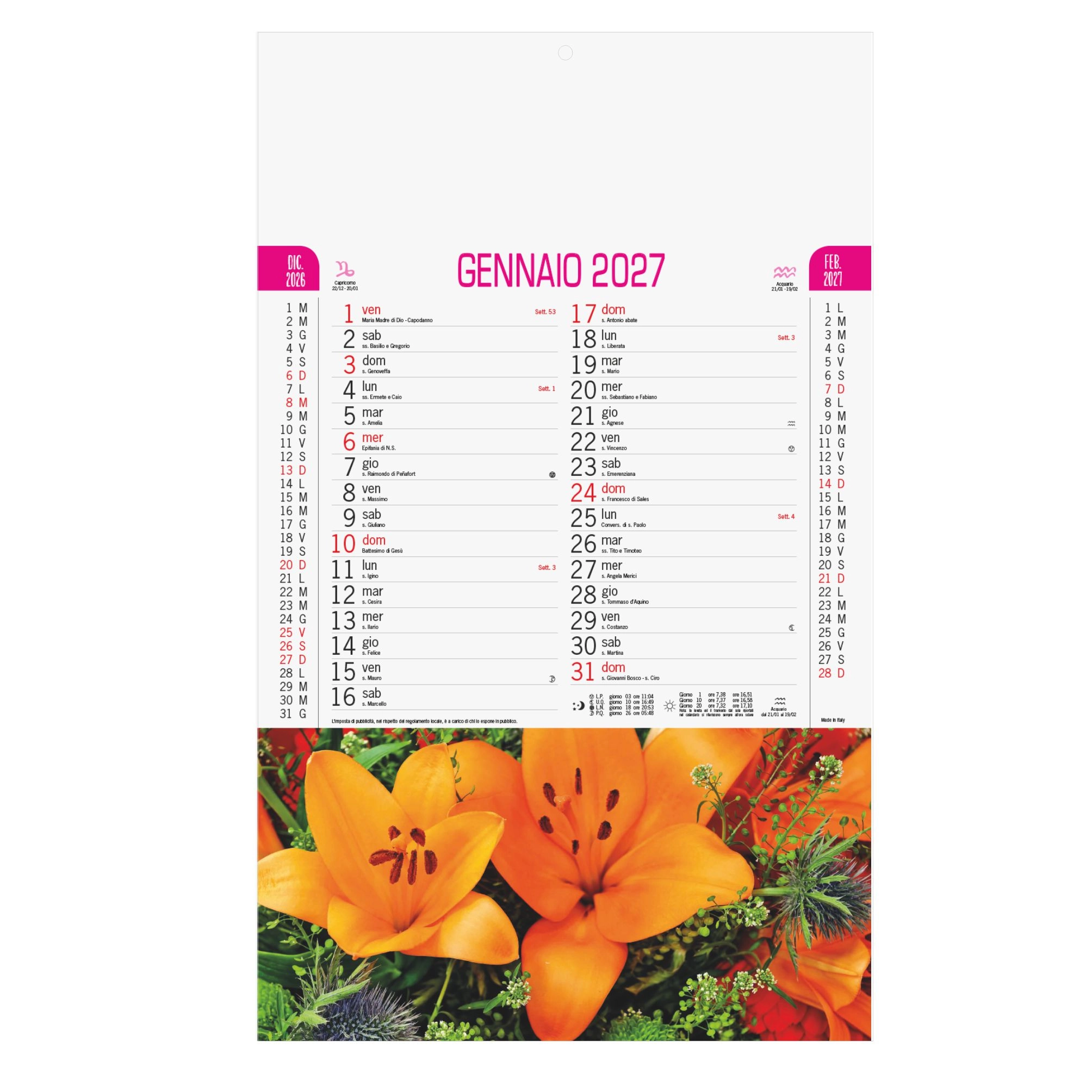 Immagine B085 - Calendario Fiori 