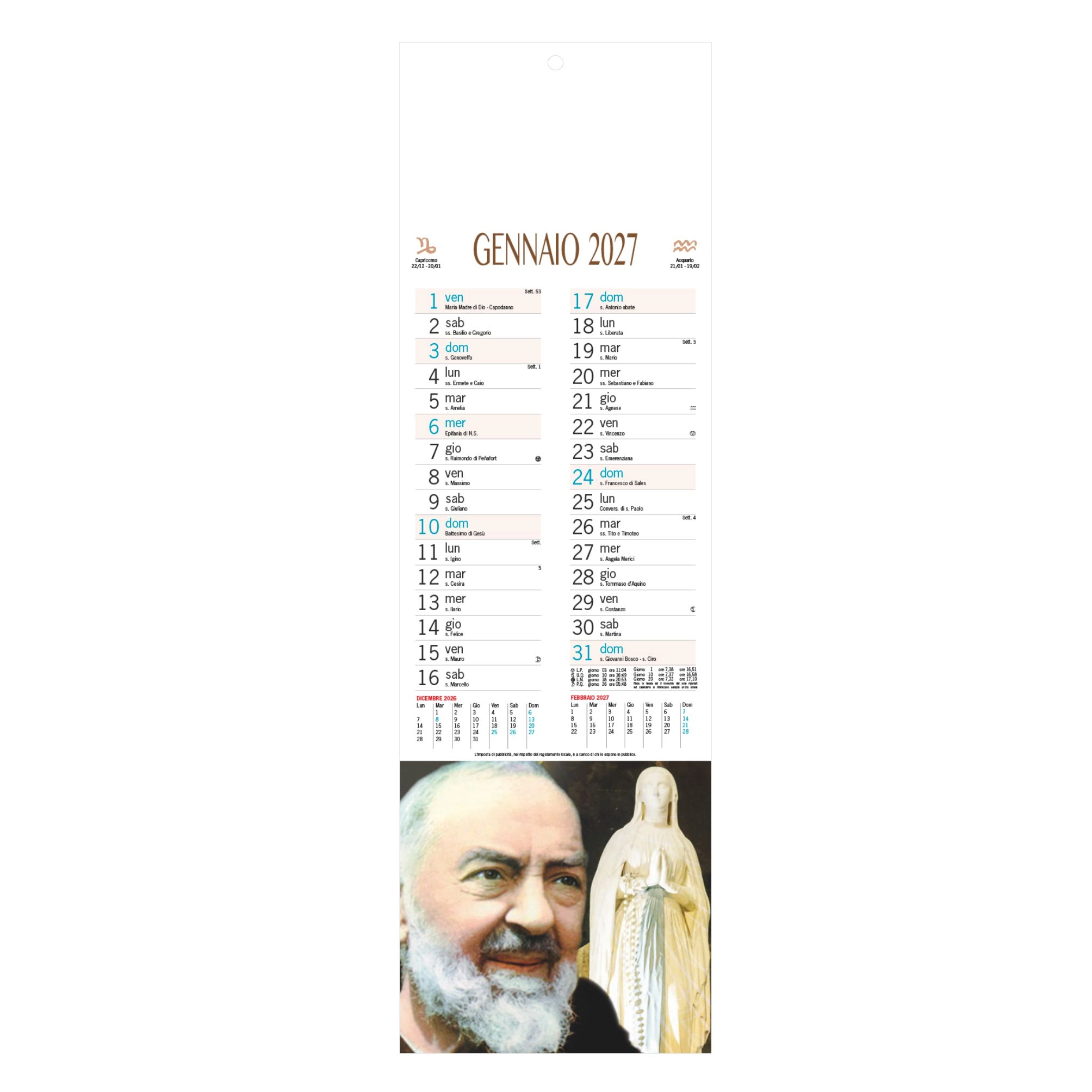 Immagine B073 CALENDARIO SAN PIO 