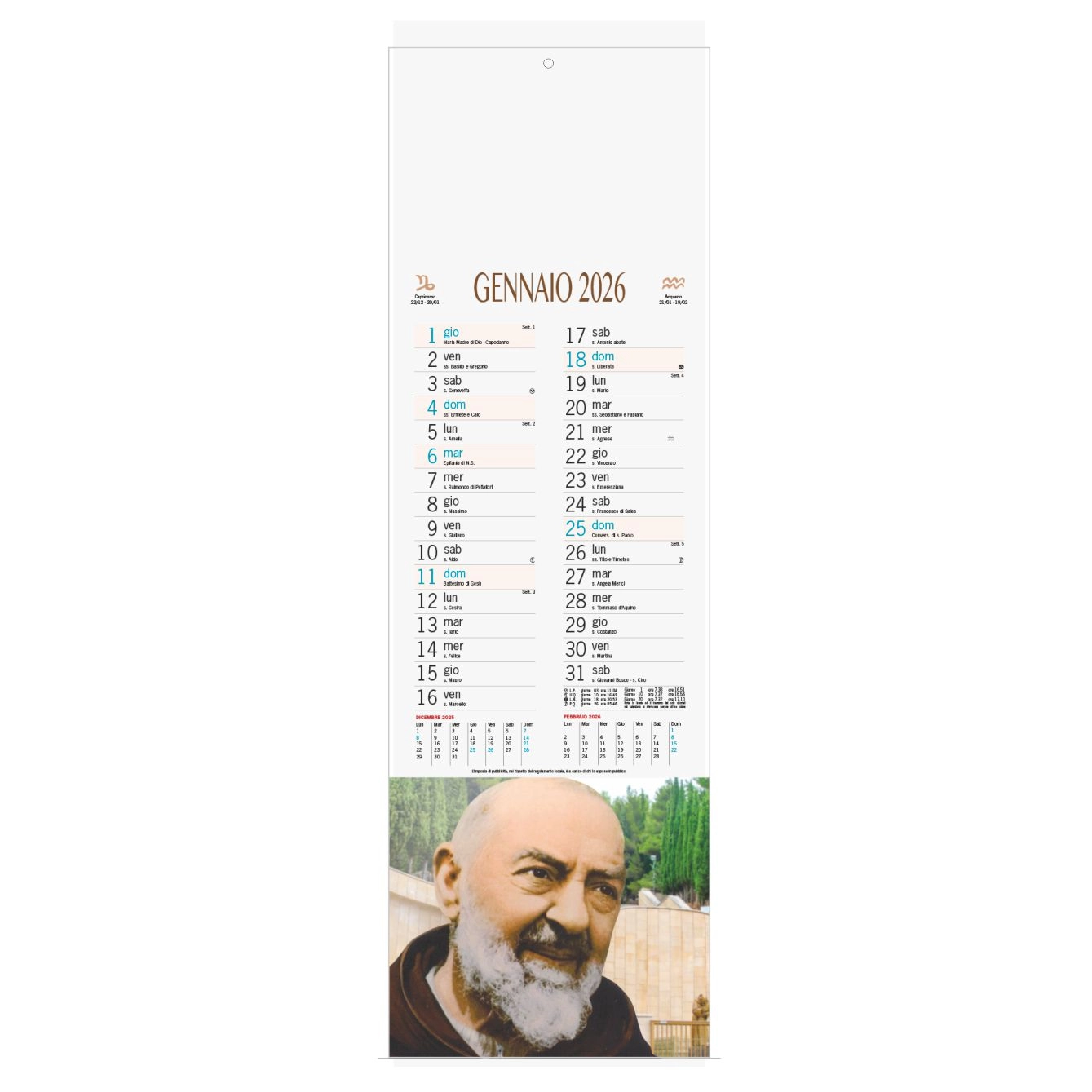Immagine B073 CALENDARIO SAN PIO 