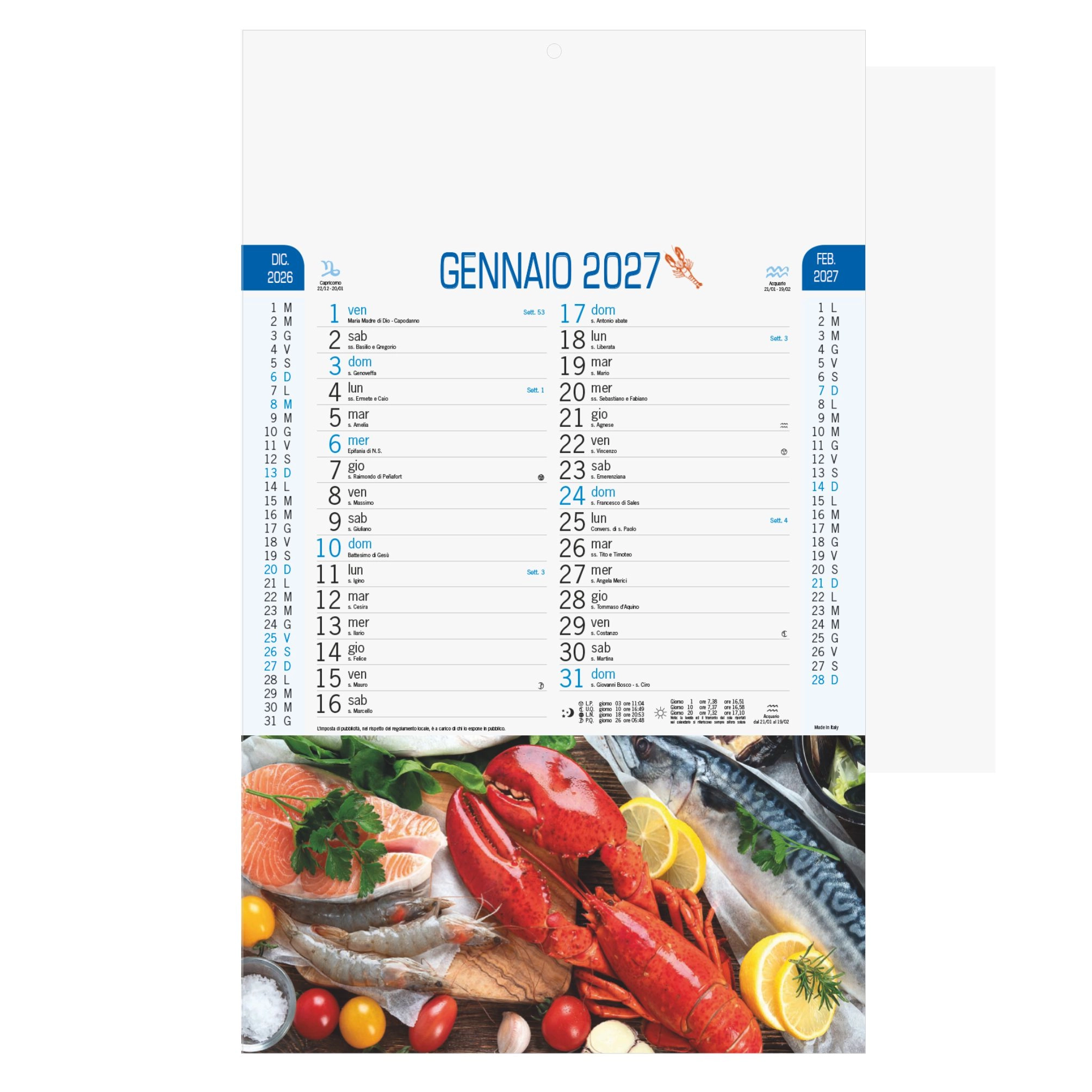 Immagine B040 - CALENDARIO PESCE 