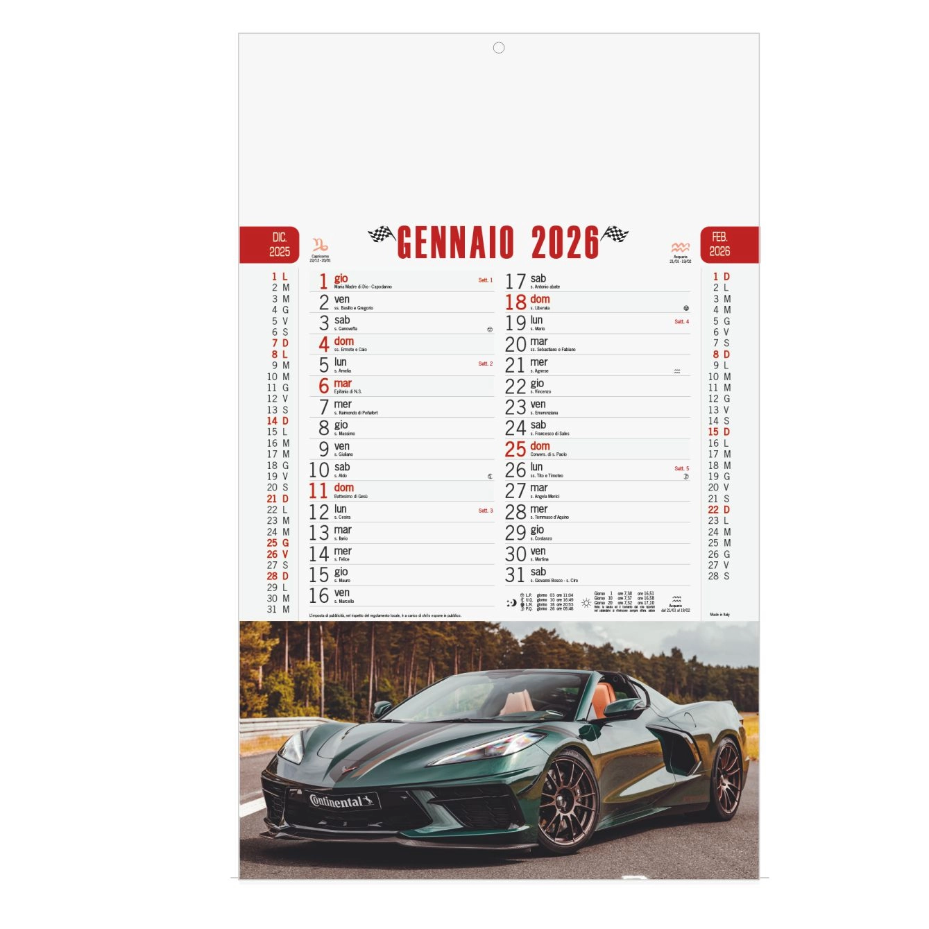 Immagine B035 CALENDARIO AUTO SPORTIVE