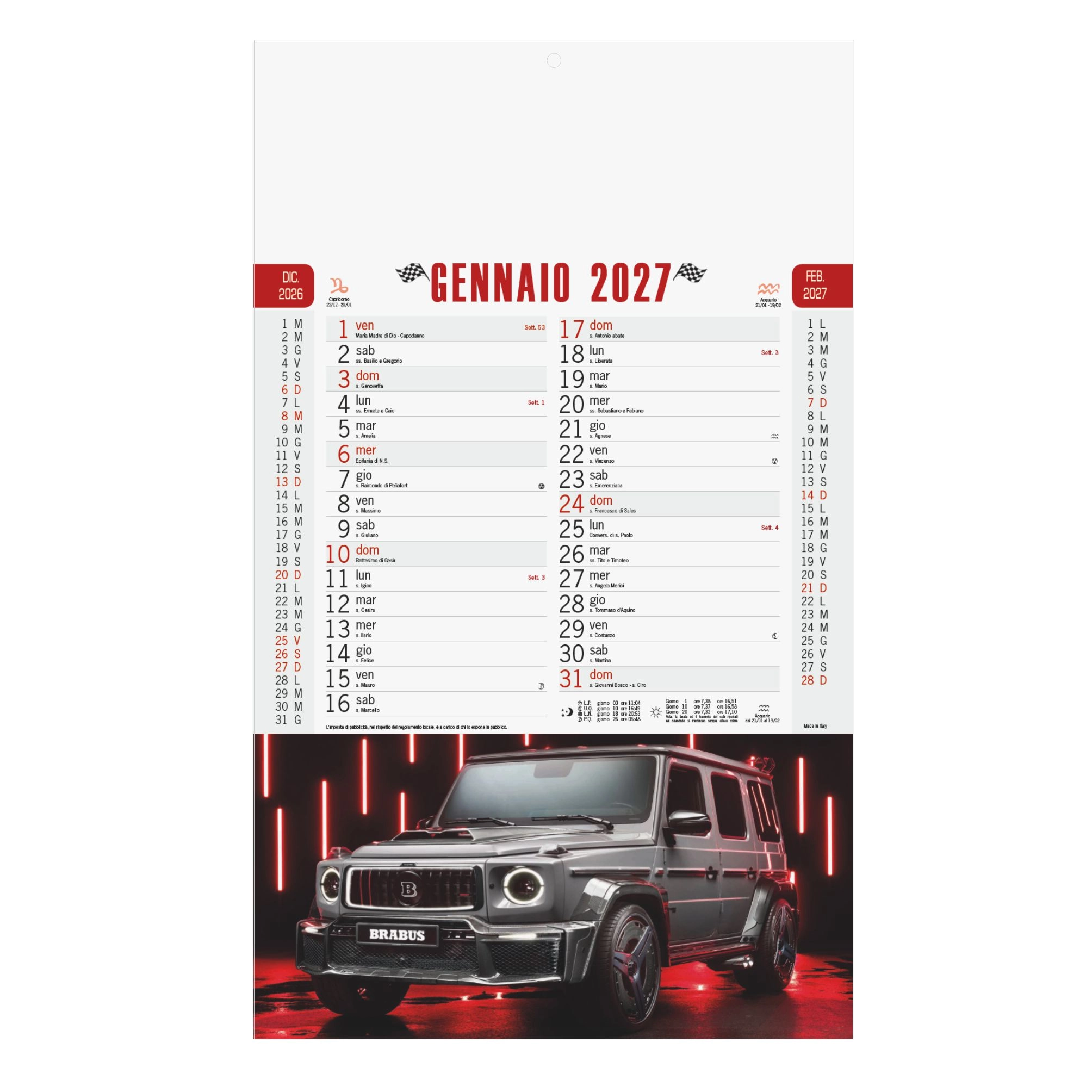 Immagine B035 CALENDARIO AUTO SPORTIVE