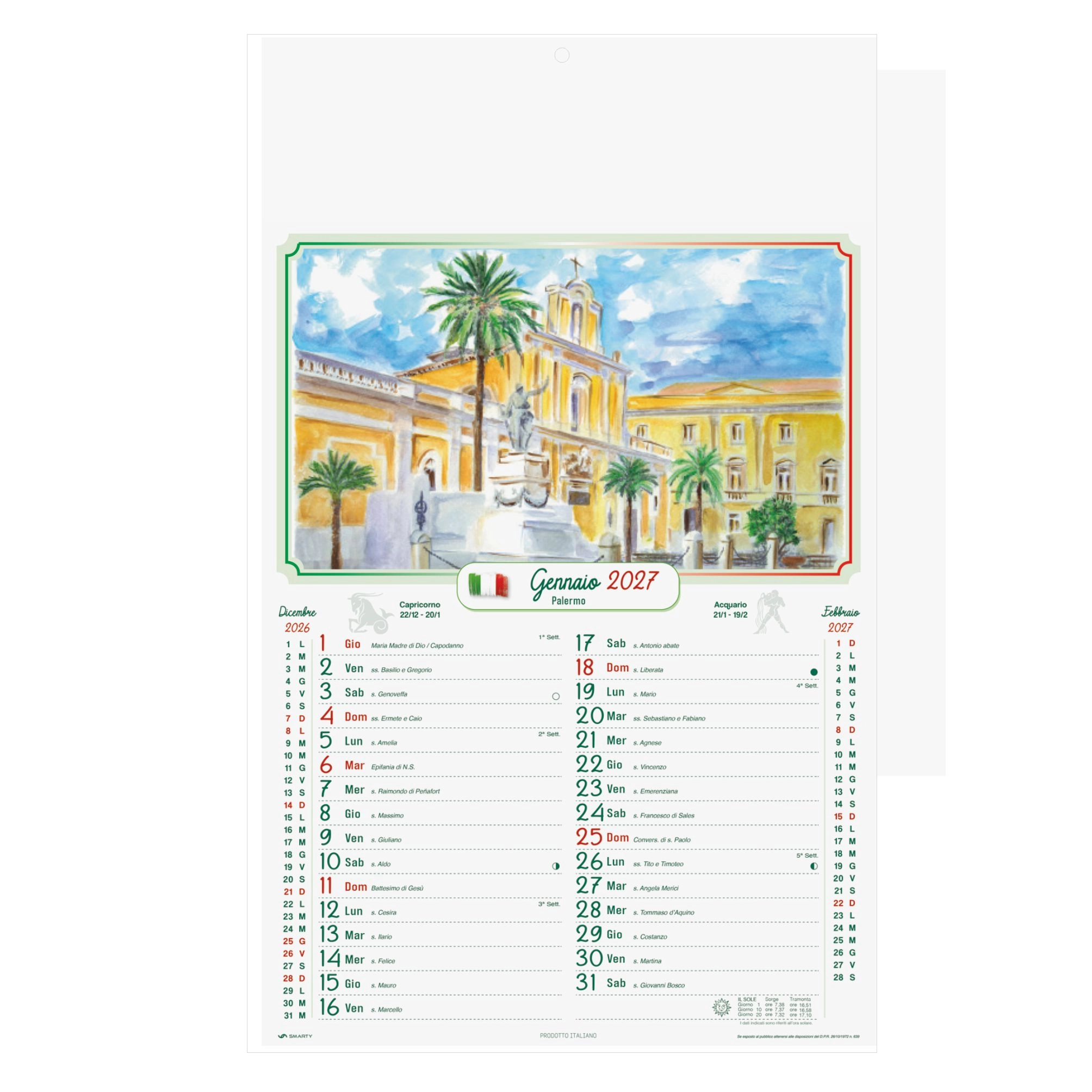 Immagine B033 Calendario Città D'Italia