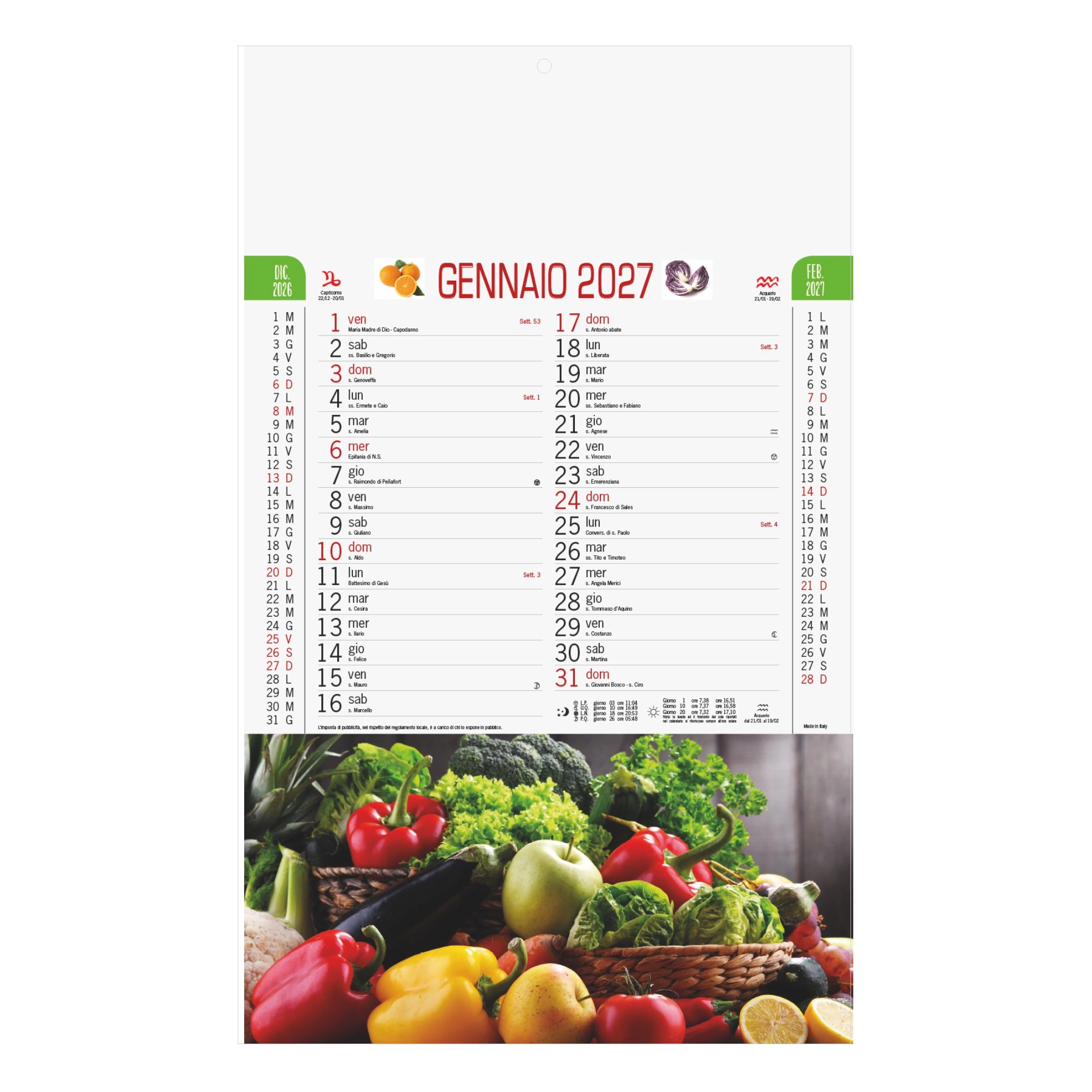 Immagine B020 - CALENDARIO FRUTTA E ORTAGGI