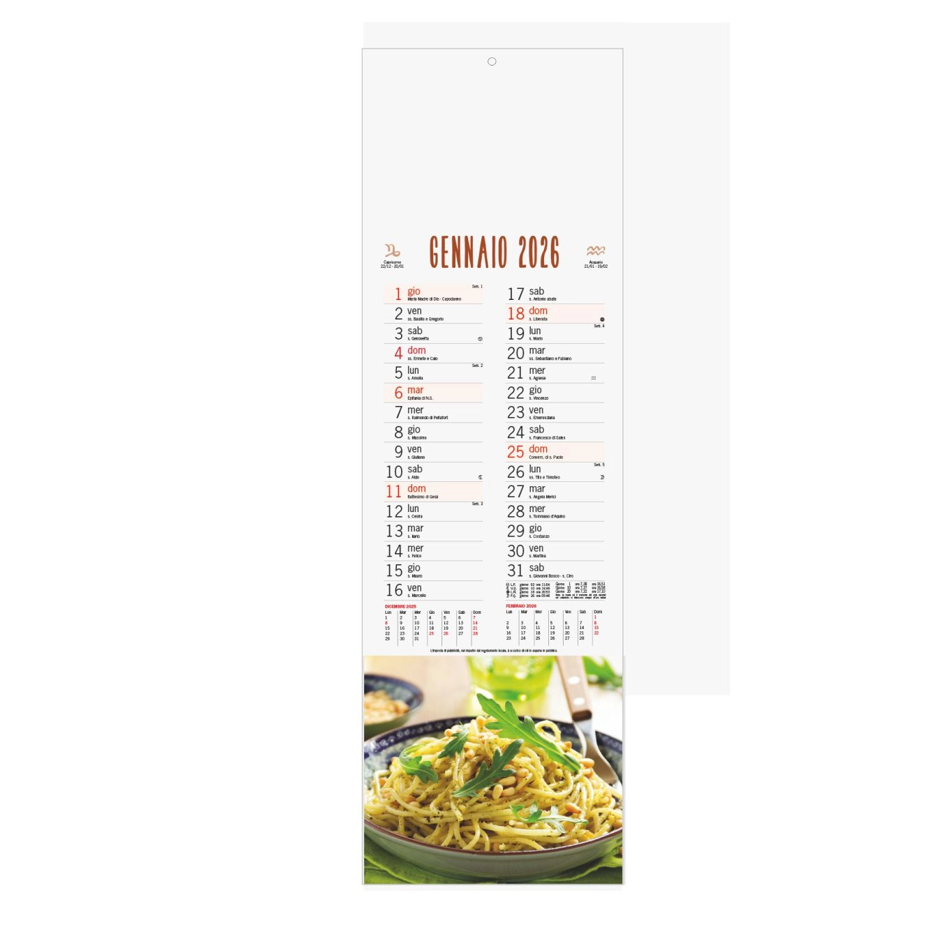 Immagine B010 - CALENDARIO GASTRONOMIA