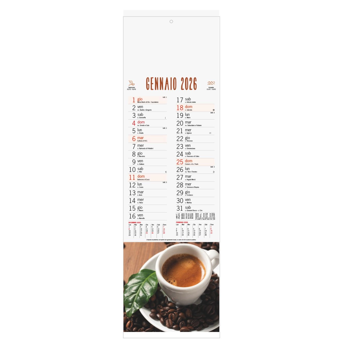 Immagine B008 - CALENDARIO CAFFE